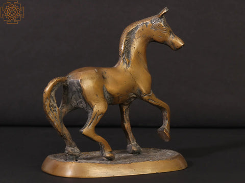 5" Small Walking Horse in Brass