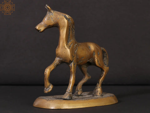 5" Small Walking Horse in Brass