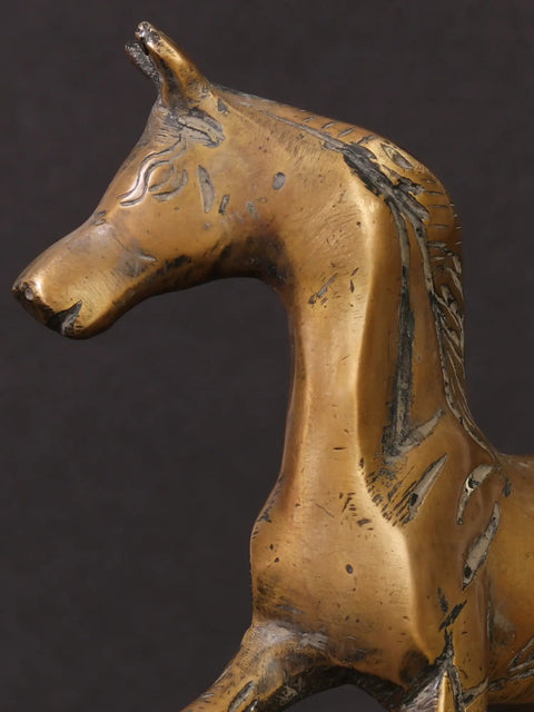 5" Small Walking Horse in Brass
