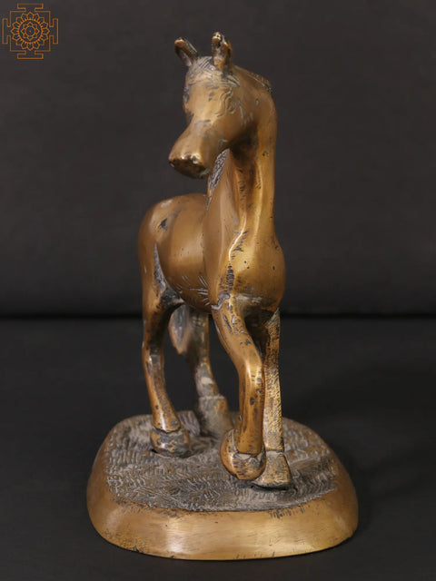 5" Small Walking Horse in Brass