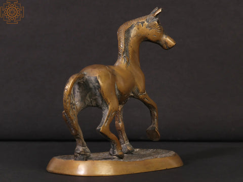 5" Small Walking Horse in Brass