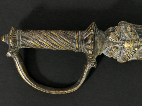 11" Vintage Protective Dagger/Khanjar with Kirtimukha in Brass