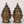 12" Pair of Shiva Parvati Heads from Himachal | Brass Statue