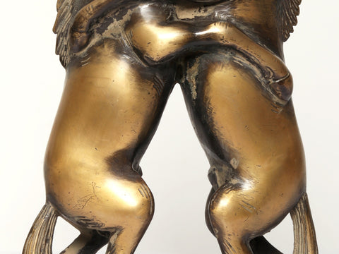 14" Two Loving Horses | Brass Statue | Decorative Showpiece