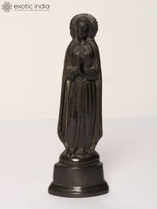 9" Brass Mother Mary Statue for Home Decor