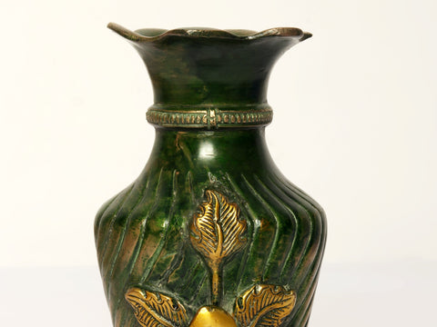 6" Designer Flower Vase in Brass