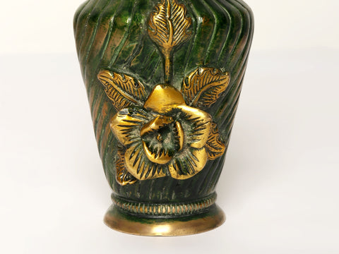 6" Designer Flower Vase in Brass