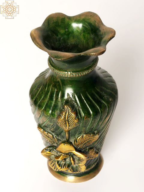 6" Designer Flower Vase in Brass