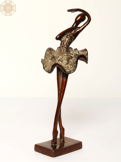 11" Ballerina Dancer | Brass Statue