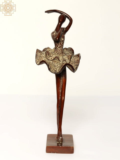 11" Ballerina Dancer | Brass Statue