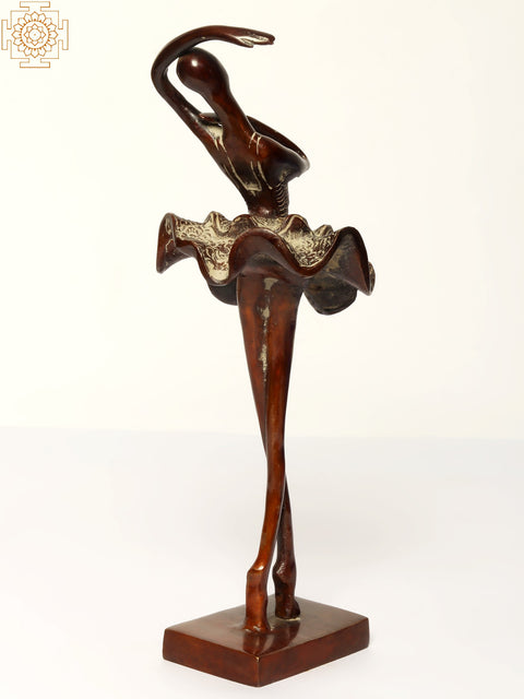 11" Ballerina Dancer | Brass Statue