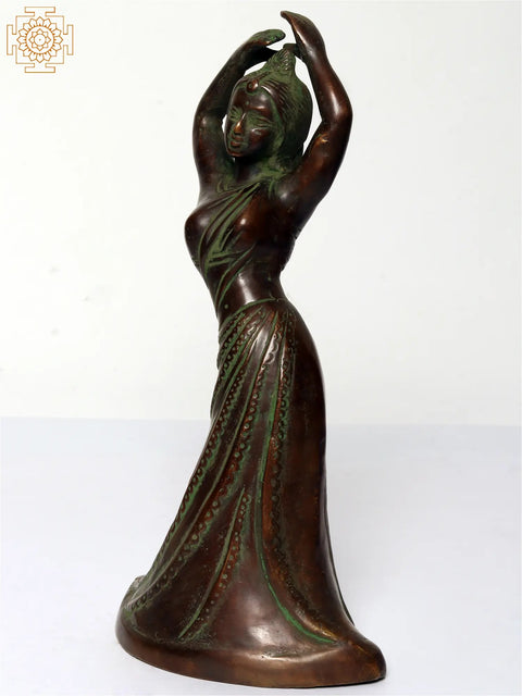 11" Dancing Lady in Brass