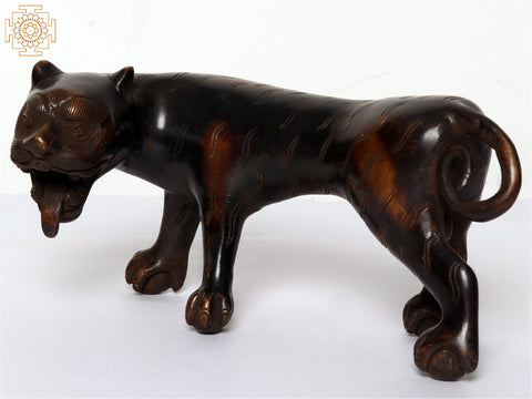 8" Bengal Tiger | Brass Statue