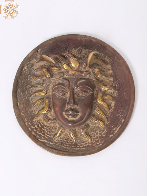 6" Brass Greek Gorgon Medusa Wall Hanging