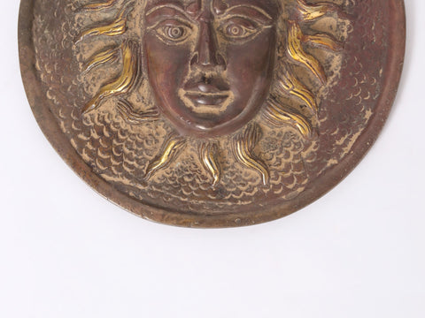 6" Brass Greek Gorgon Medusa Wall Hanging