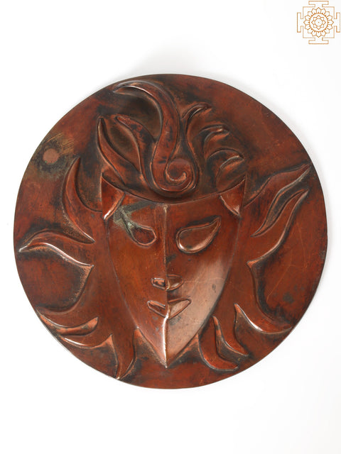 5" Small Wall Hanging Sun in Brass