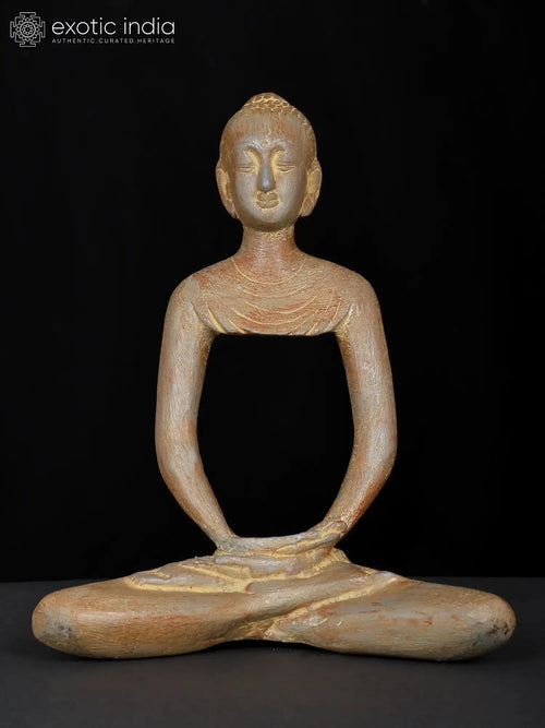 10" Meditating Buddha Handmade Brass Statue
