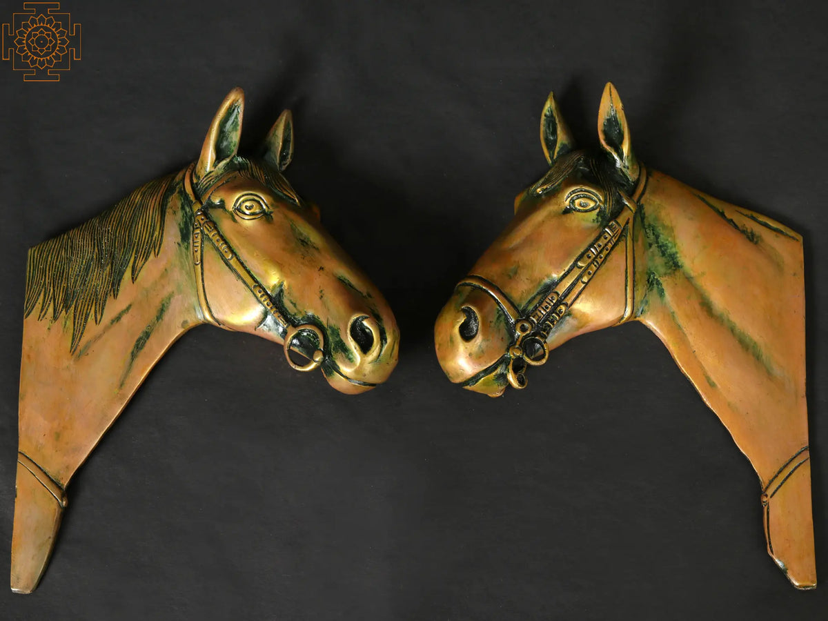 9" Designer Brass Tray | Table Decor Showpiece