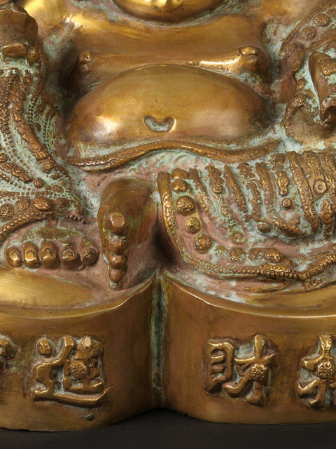 9'' Brass Laughing Buddha