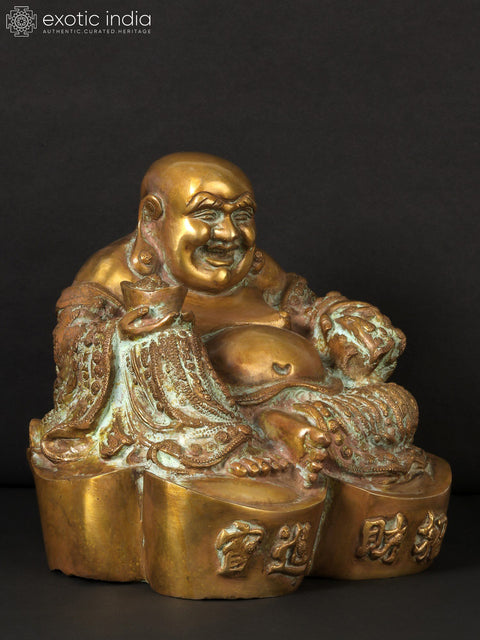 9'' Brass Laughing Buddha