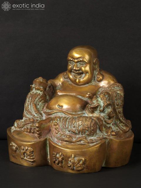 9'' Brass Laughing Buddha