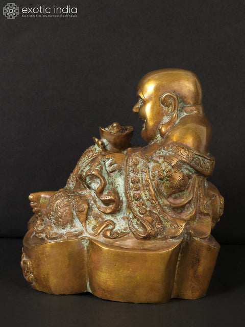 9'' Brass Laughing Buddha