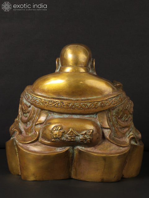 9'' Brass Laughing Buddha
