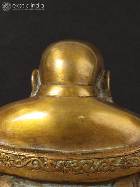 9'' Brass Laughing Buddha