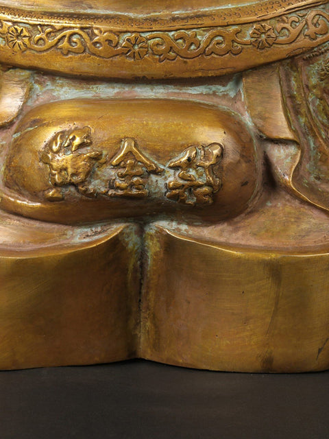 9'' Brass Laughing Buddha
