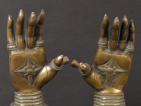 12" Brass Women Hand | Home Decor
