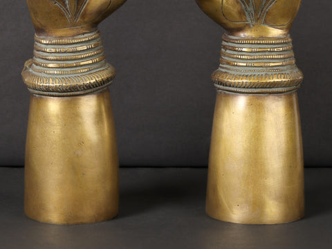 12" Brass Women Hand | Home Decor
