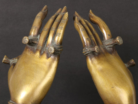 12" Brass Women Hand | Home Decor