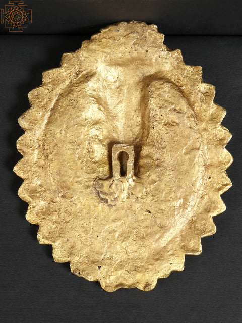8" Brass Lord Ganesha Wall Hanging Plate