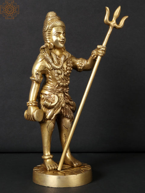 11'' Brass Standing Lord Shiva