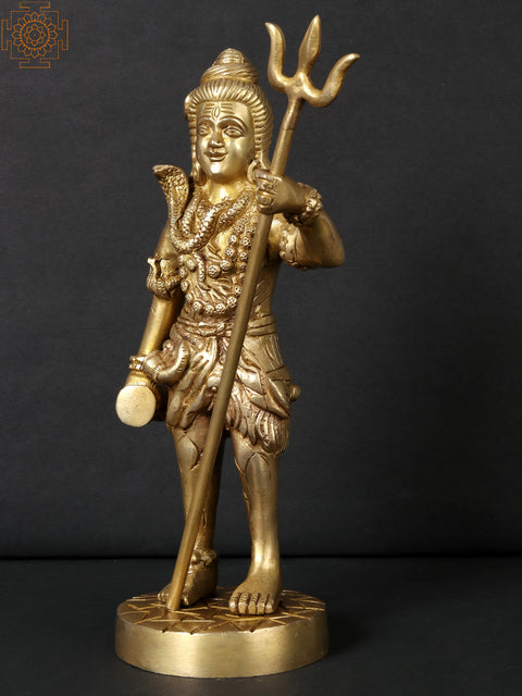 11'' Brass Standing Lord Shiva