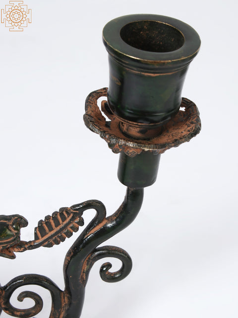 9" Yali Design Candle Holder in Brass | Wall Décor