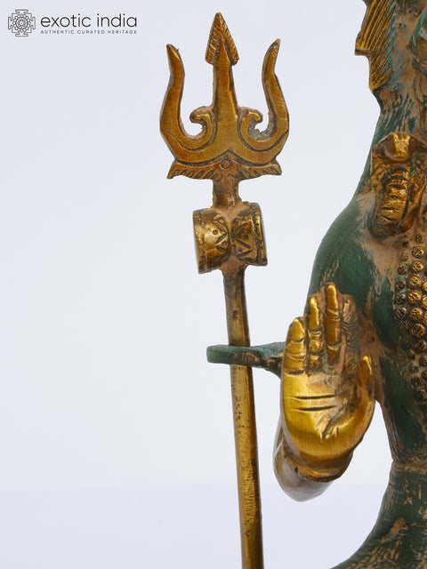 9" Blessing Lord Shiva Brass Statue