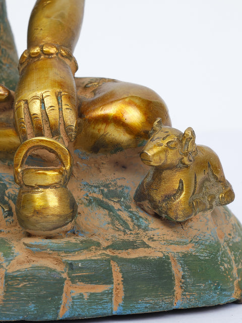 9" Blessing Lord Shiva Brass Statue