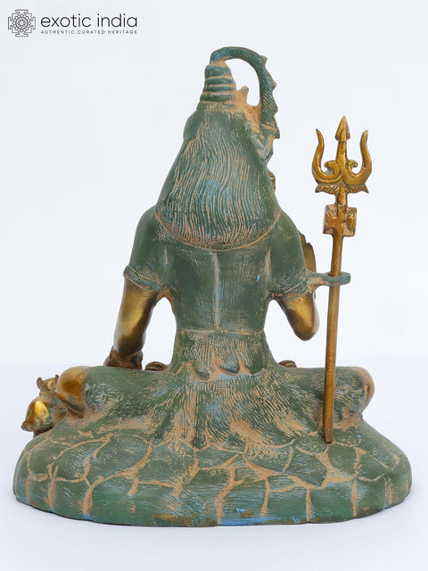 9" Blessing Lord Shiva Brass Statue