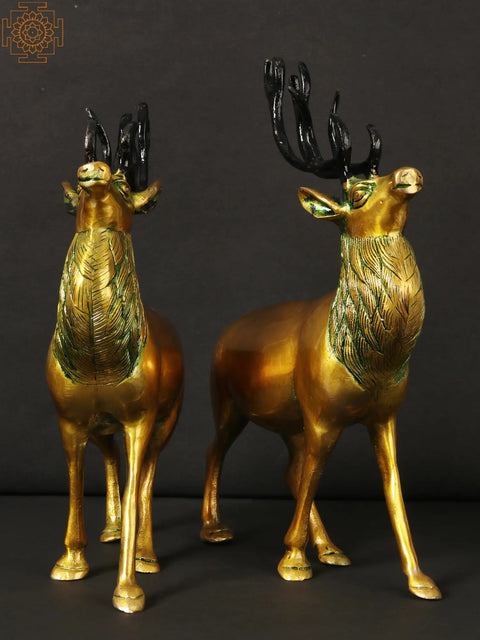 9" Antilope Pair in Brass | Made in India
