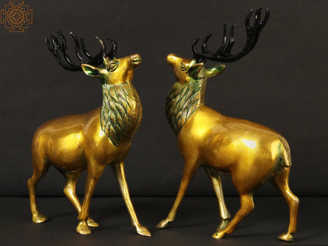 9" Antilope Pair in Brass | Made in India