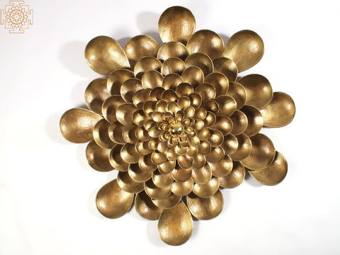 36" Large Wall Hanging Designer Guldaudi in Brass