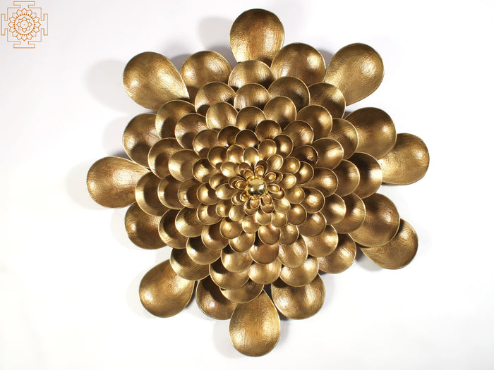 36" Large Wall Hanging Designer Guldaudi in Brass