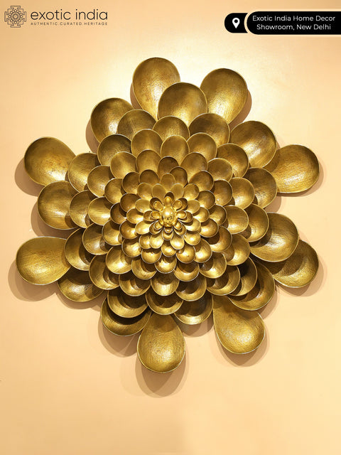 36" Large Wall Hanging Designer Guldaudi in Brass