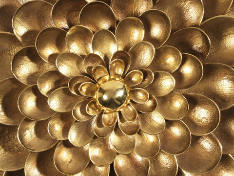 36" Large Wall Hanging Designer Guldaudi in Brass