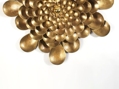 36" Large Wall Hanging Designer Guldaudi in Brass