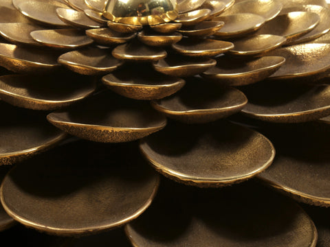 36" Large Wall Hanging Designer Guldaudi in Brass