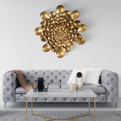 36" Large Wall Hanging Designer Guldaudi in Brass