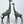 46" Pair of Giraffe Brass Statue