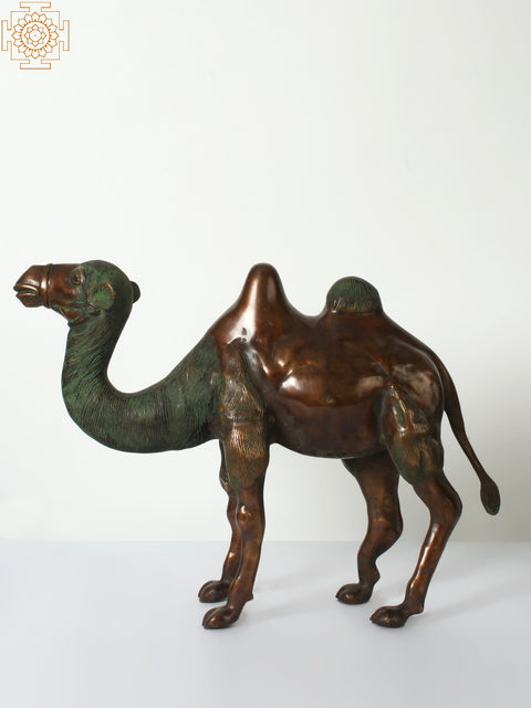 18" Decorative Brass Camel | Home Decor